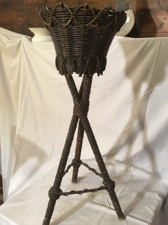 Arts and Crafts wicker plant stand ca. 1905