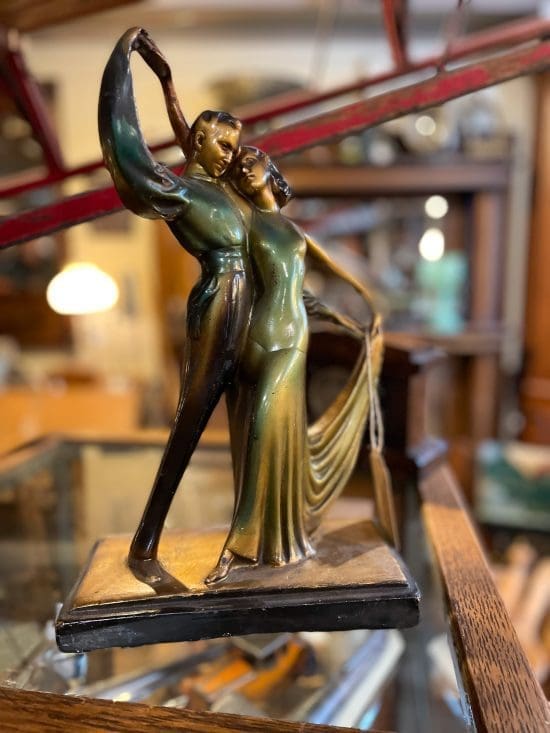 Art Deco Chalkware Dancers