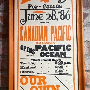 Canadian Pacific Railway Billboard 145.00 CND