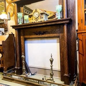 Antique Oak Fireplace Surround 1950 CND