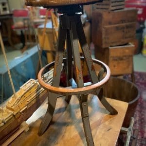 Antique oak drafting stool 695.00 CND