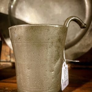 Antique pewter container $48