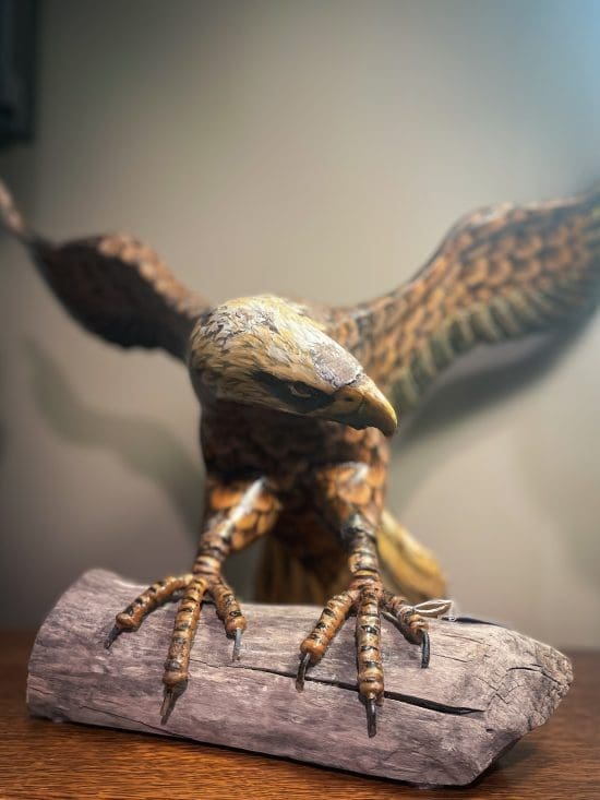 Vintage Carved Wooden Eagle 485.00 CND