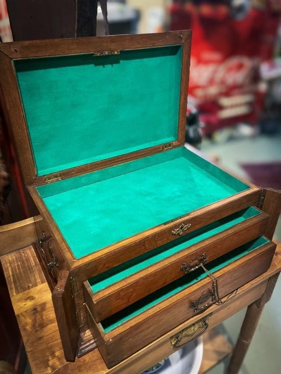 Oak Jewelry Box ca1900 385.00 CND