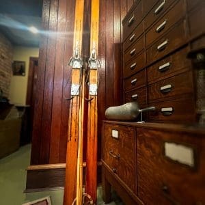 Vintage Wooden Skis & Poles 345.00 CND