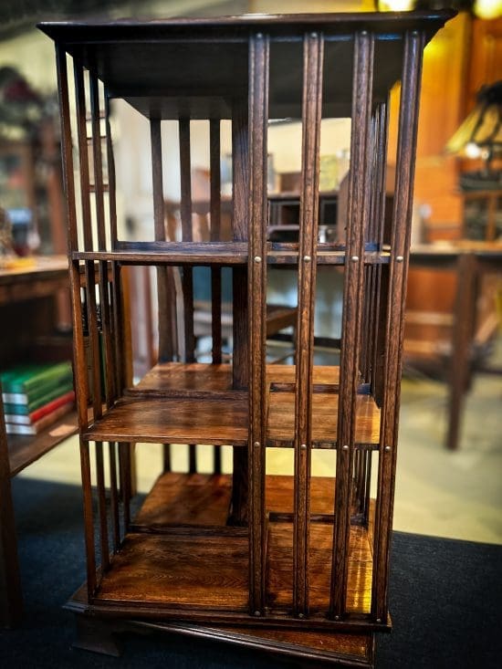 Antique Oak Revolving Bookcase 2650.00CND