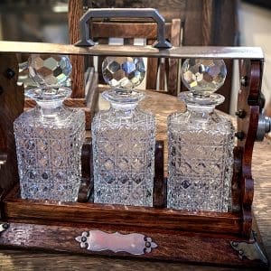 Victorian Tantalus Decanter Set