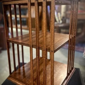 Antique Oak Revolving Bookcase - Image 6