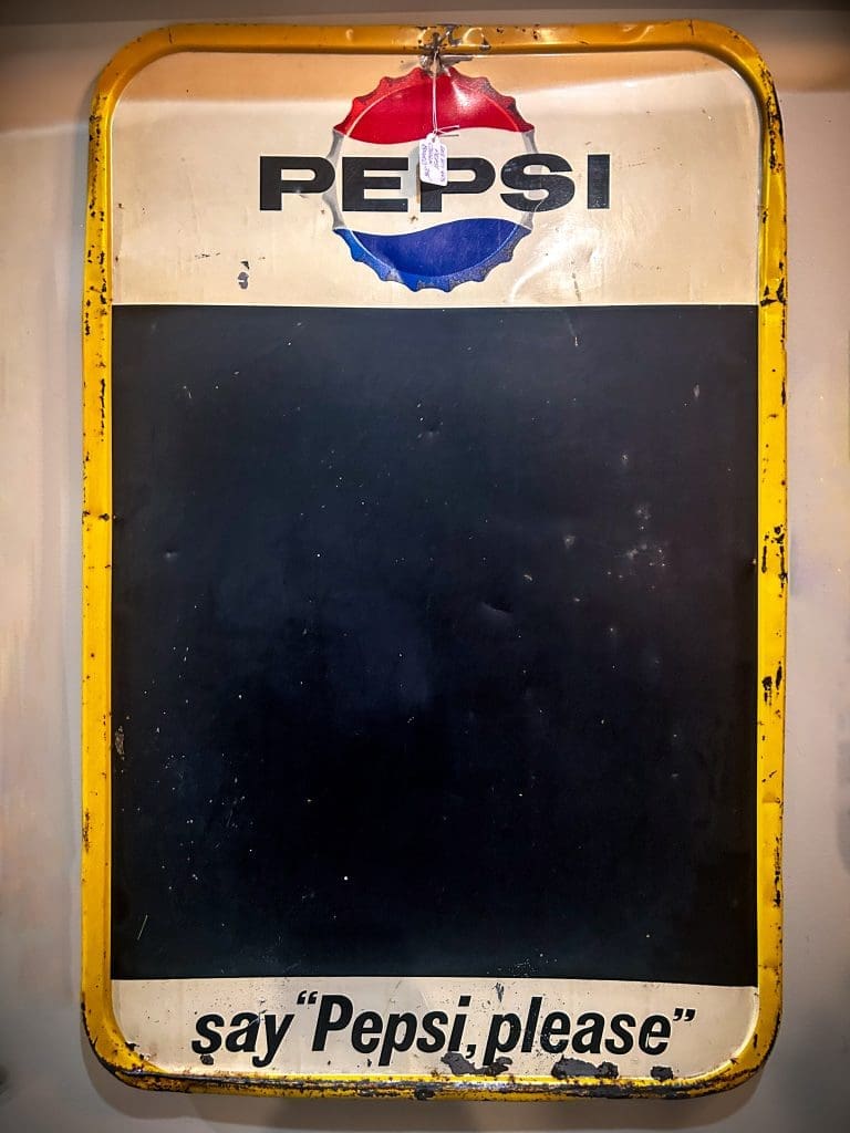 1960s Pepsi Chalkboard Sign